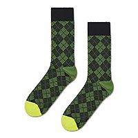 MINI ARGYLE JAQUARD SOCK VERT - Happy Socks